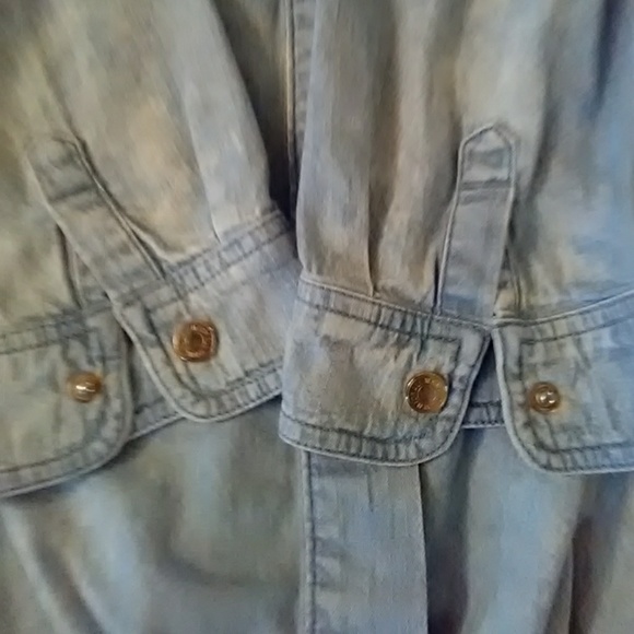 7 For All Mankind Acid Wash Denim Dress - Picture 7 of 7